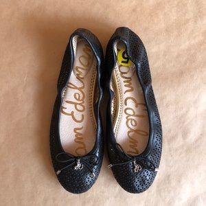 Sam Edelman, Perforated Black Ballet Flats